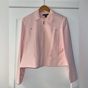 Louben Blush Pink Zip-Front Jacket | Made in Canada | Size 12